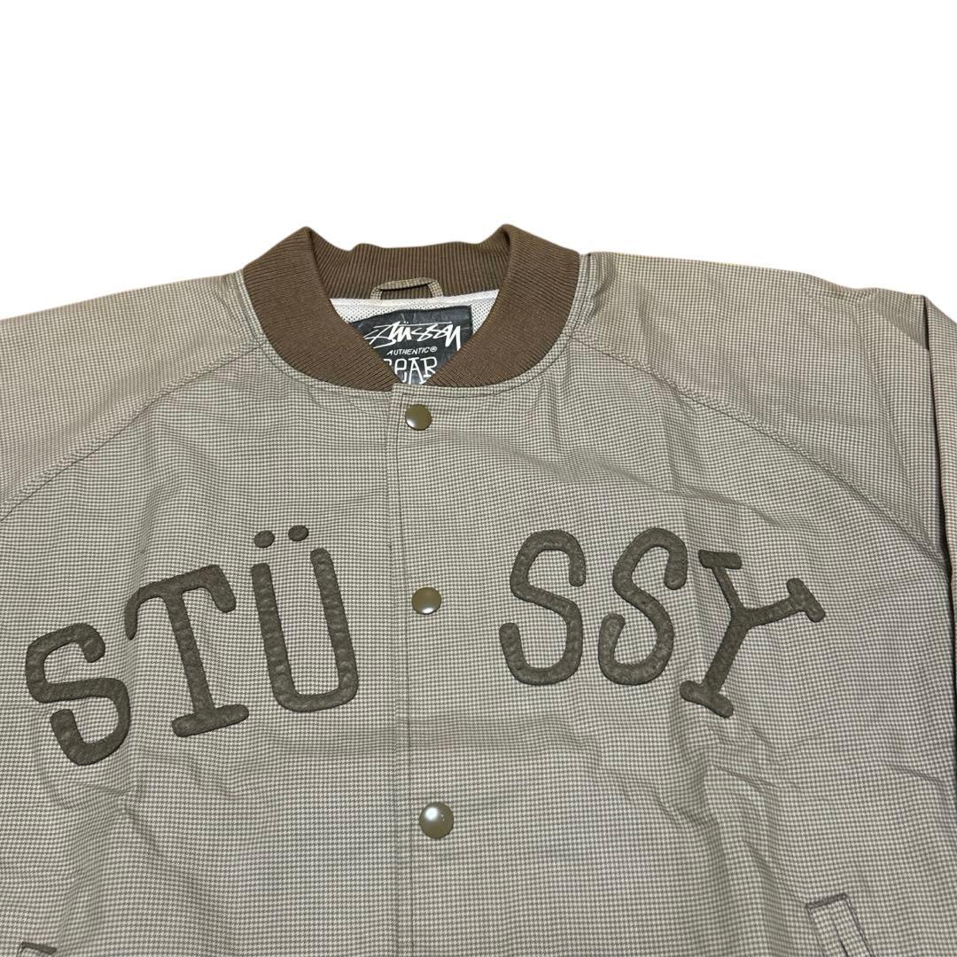 old stussy 90s スタジャン　ブラウン　ガンクラブチェック