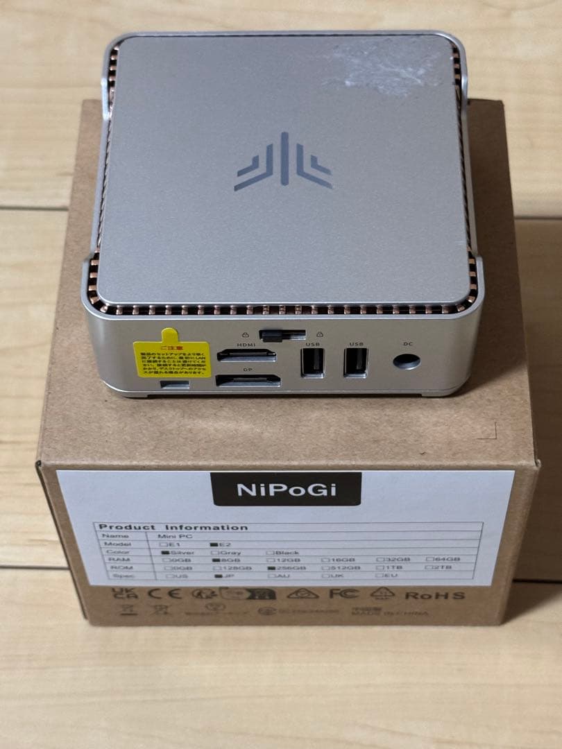 NiPoGi ミニpc n97 第12世代 8GB+256GB