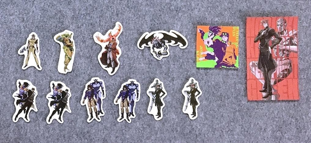 スシロー×ジョジョの奇妙な冒険コラボ限定プレート全４種＋トラベルステッカー全７種