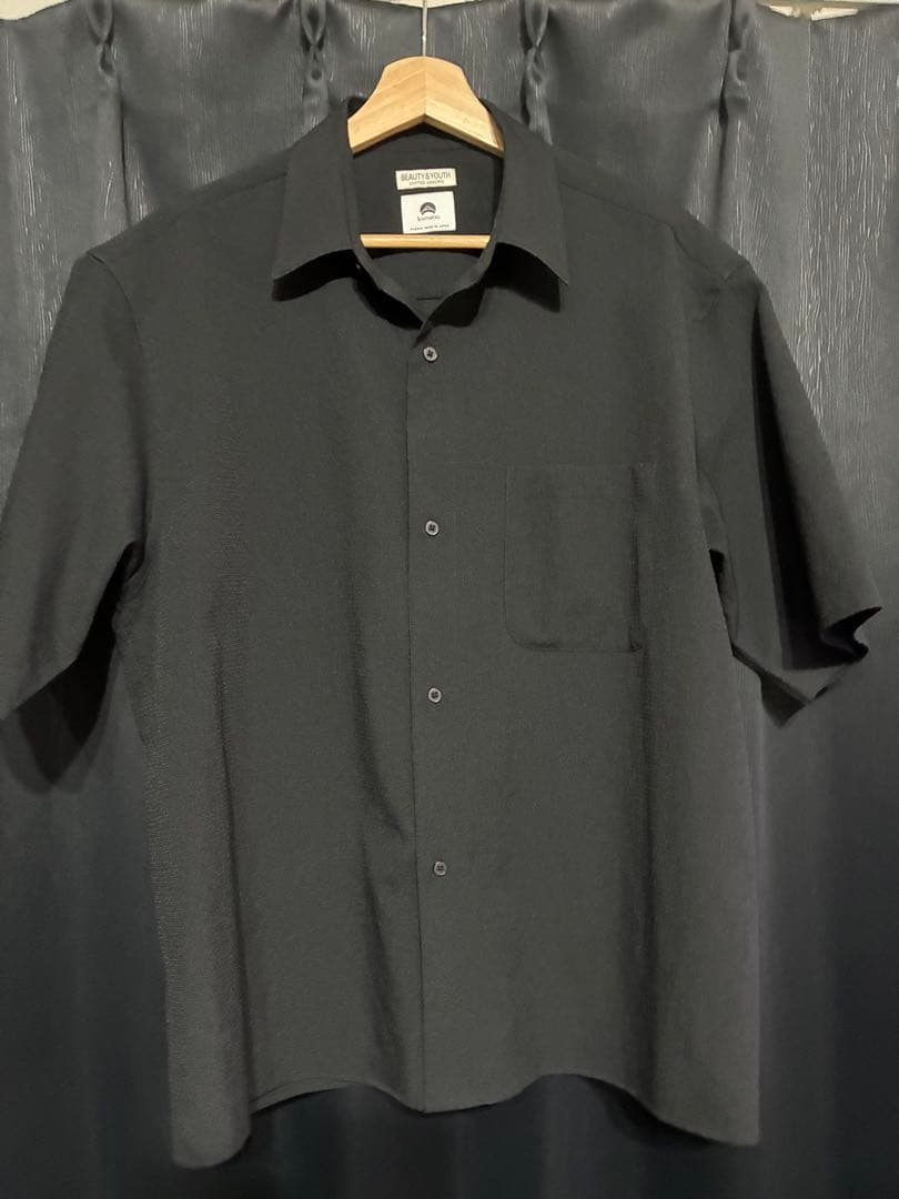 メ*！様 BEAUTY&YOUTH ブラック半袖シャツ セットアップ Lサイズ