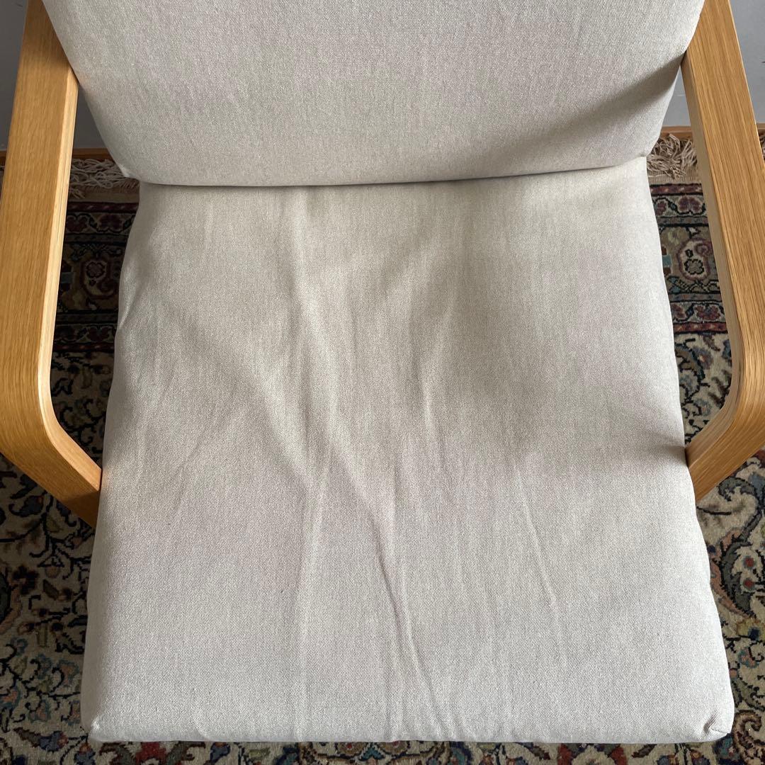 無印良品　リビングでもダイニングでもつかえるソファチェア・オーク材②