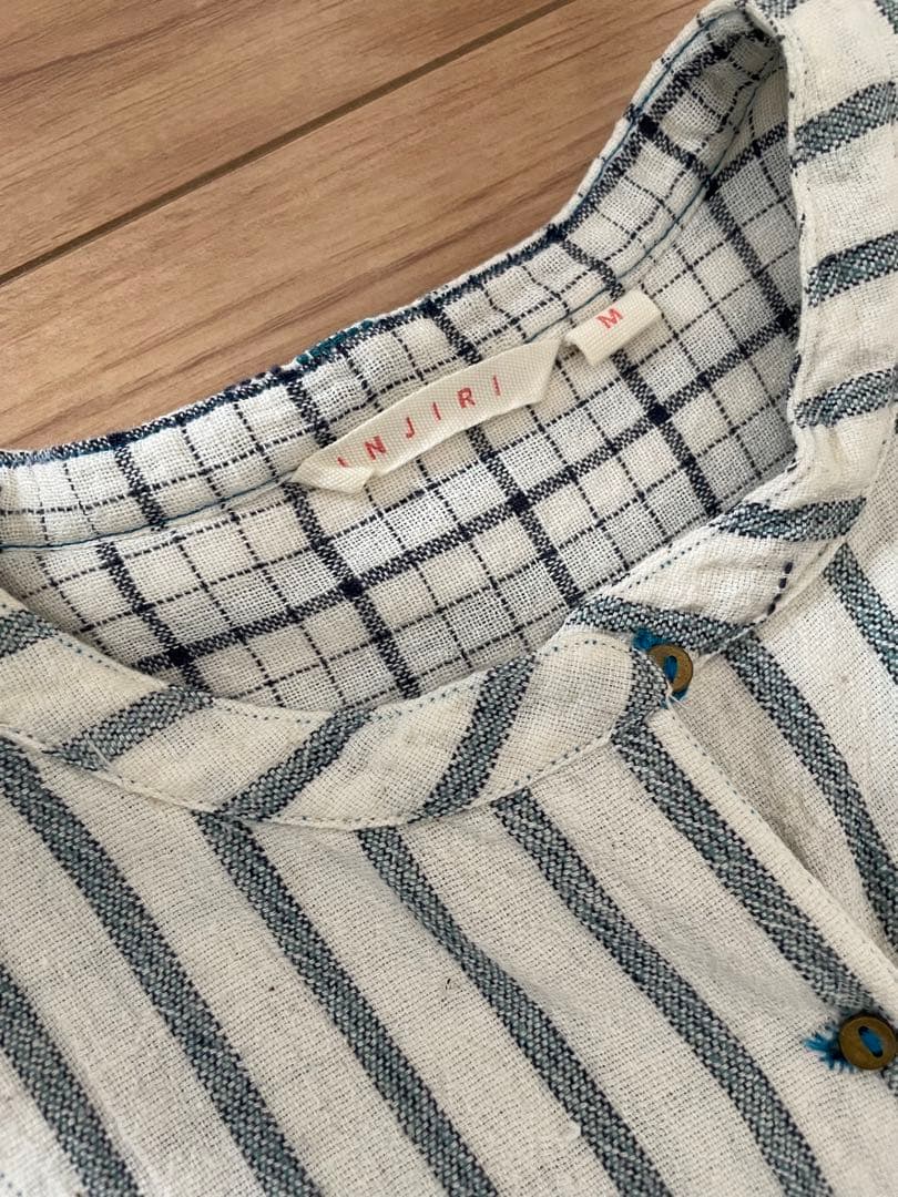 INJIRI インジリ 刺繍カディコットンロングブラウス