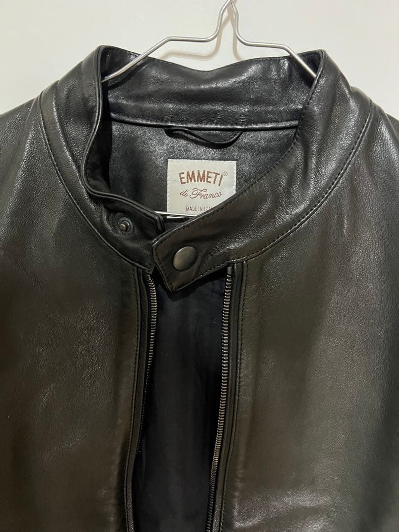 【たかボー】美品値下不可 EMMETI シングルライダース サイズ44