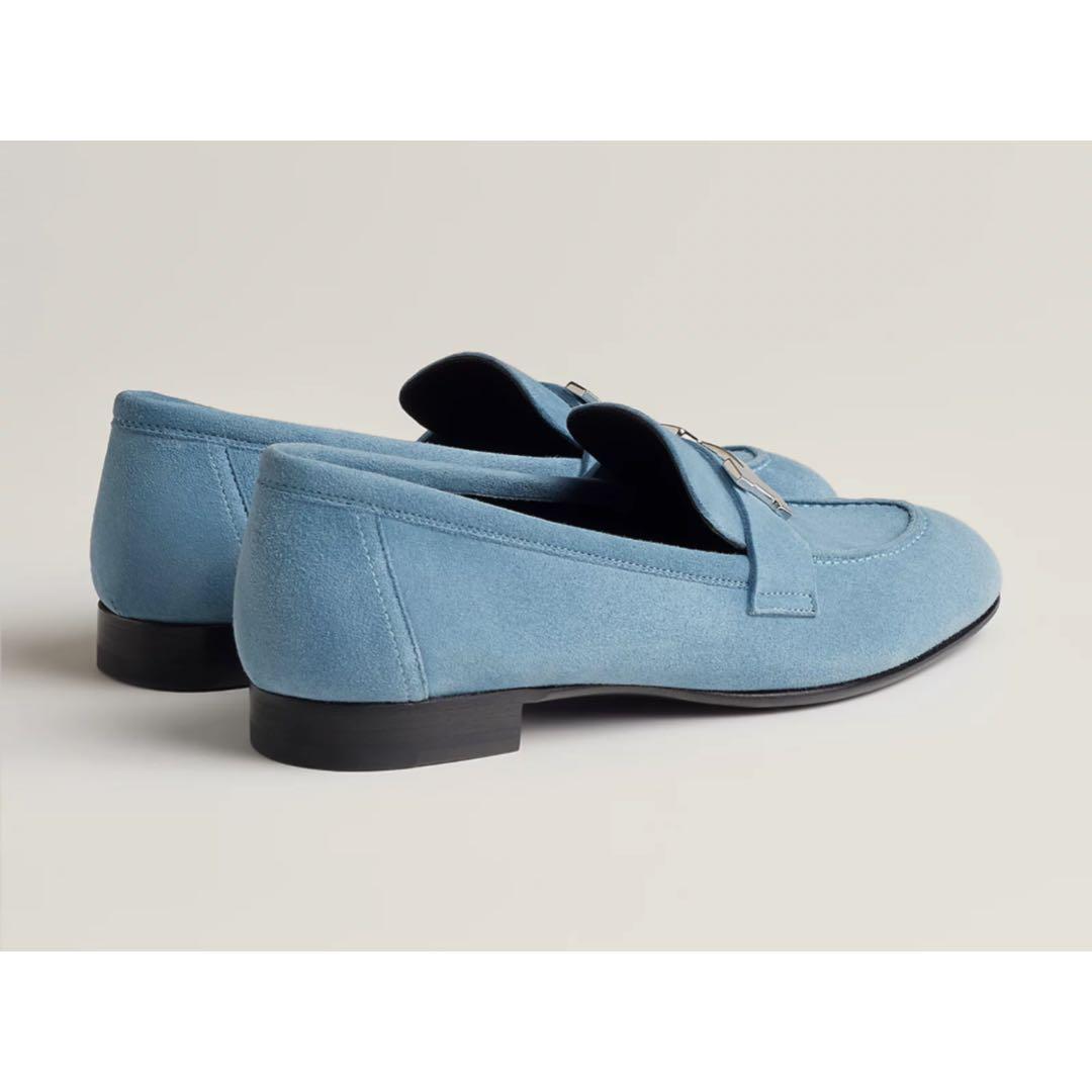 新品未使用　エルメス　モカシンパリ　36.5 ブルーシエル