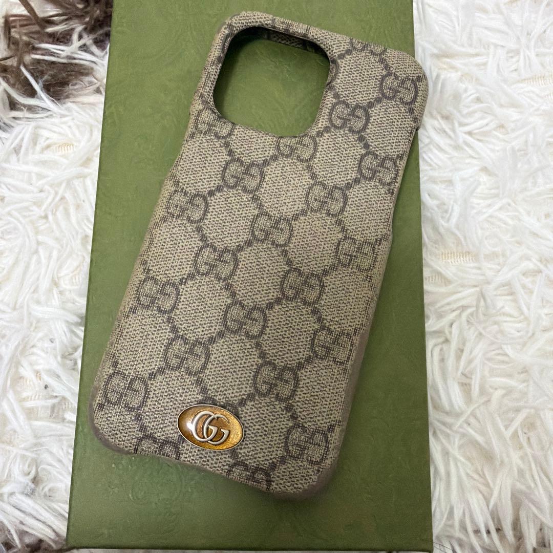 GUCCI iPhone14 Pro Max用ケース GGパターン