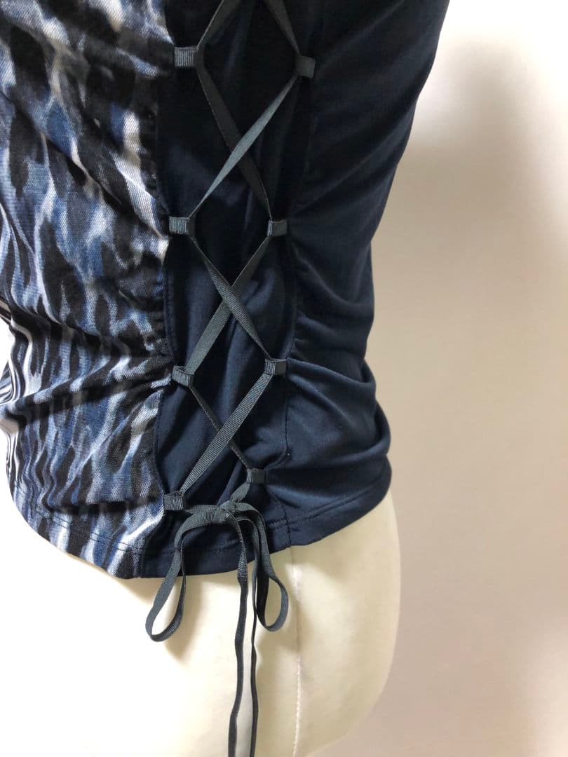 社交ダンス練習着パーティ。Chacott上品なヒョウ柄デザイントップスドレス