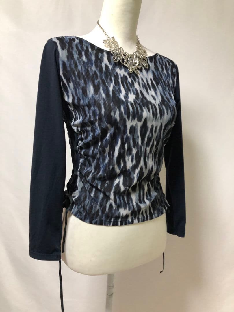 社交ダンス練習着パーティ。Chacott上品なヒョウ柄デザイントップスドレス