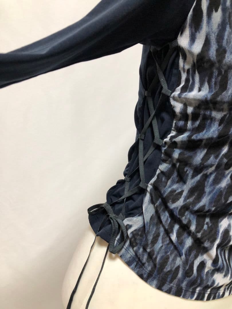 社交ダンス練習着パーティ。Chacott上品なヒョウ柄デザイントップスドレス