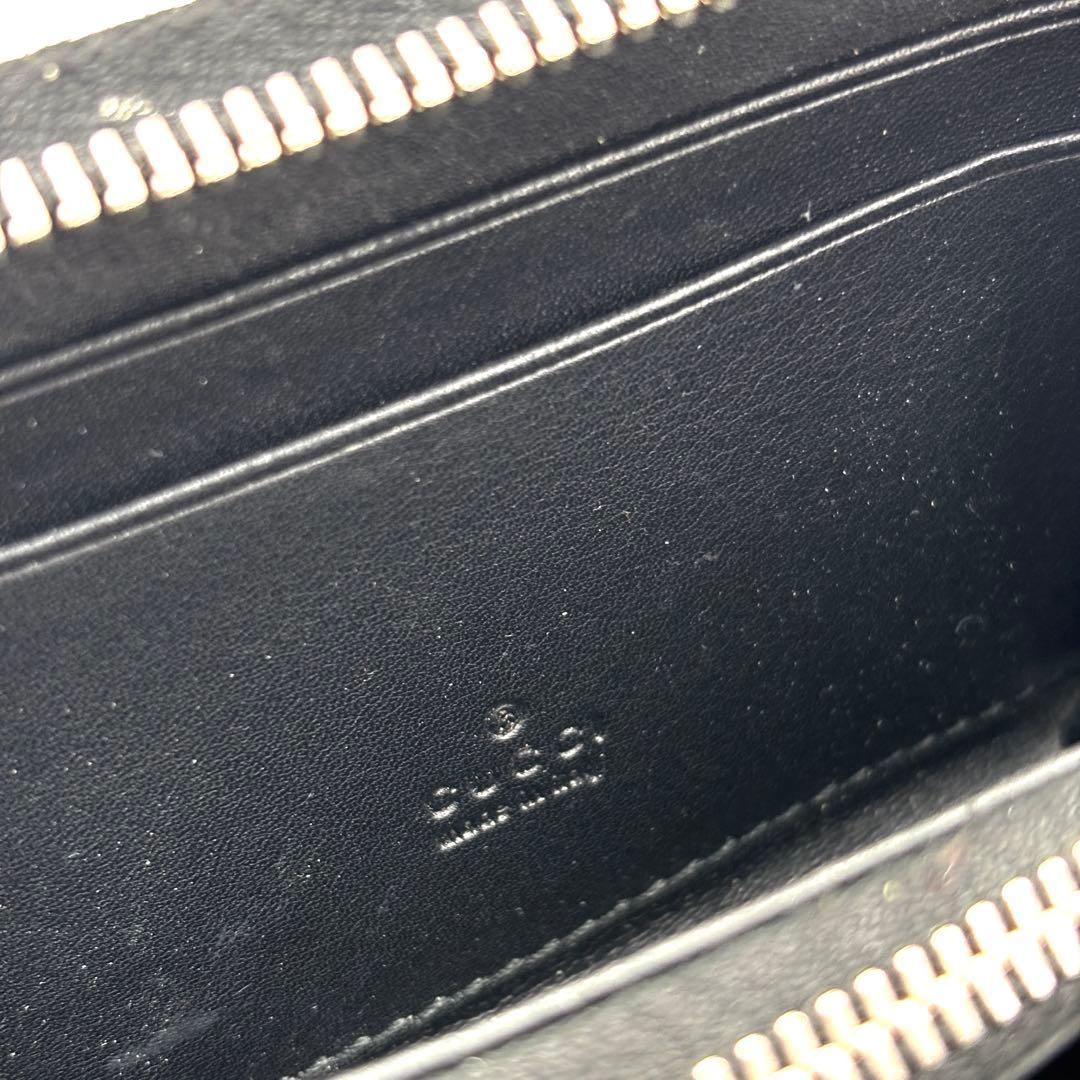 【美品】グッチ クロコダイル ケース レザー コンパクトウォレット 黒