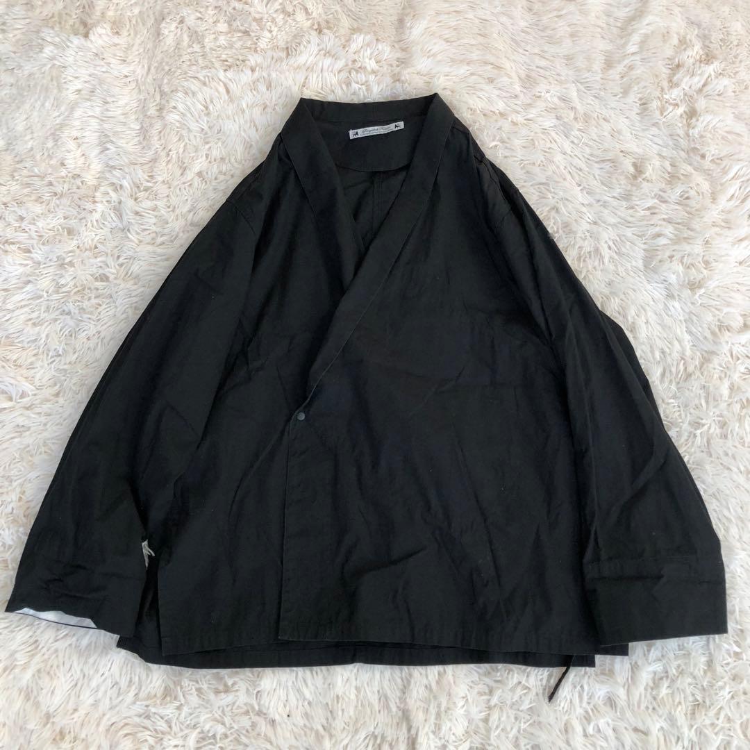 Sasquatchfabrix.　羽織シャツ　カンフーシャツ　作務衣　ブラック黒