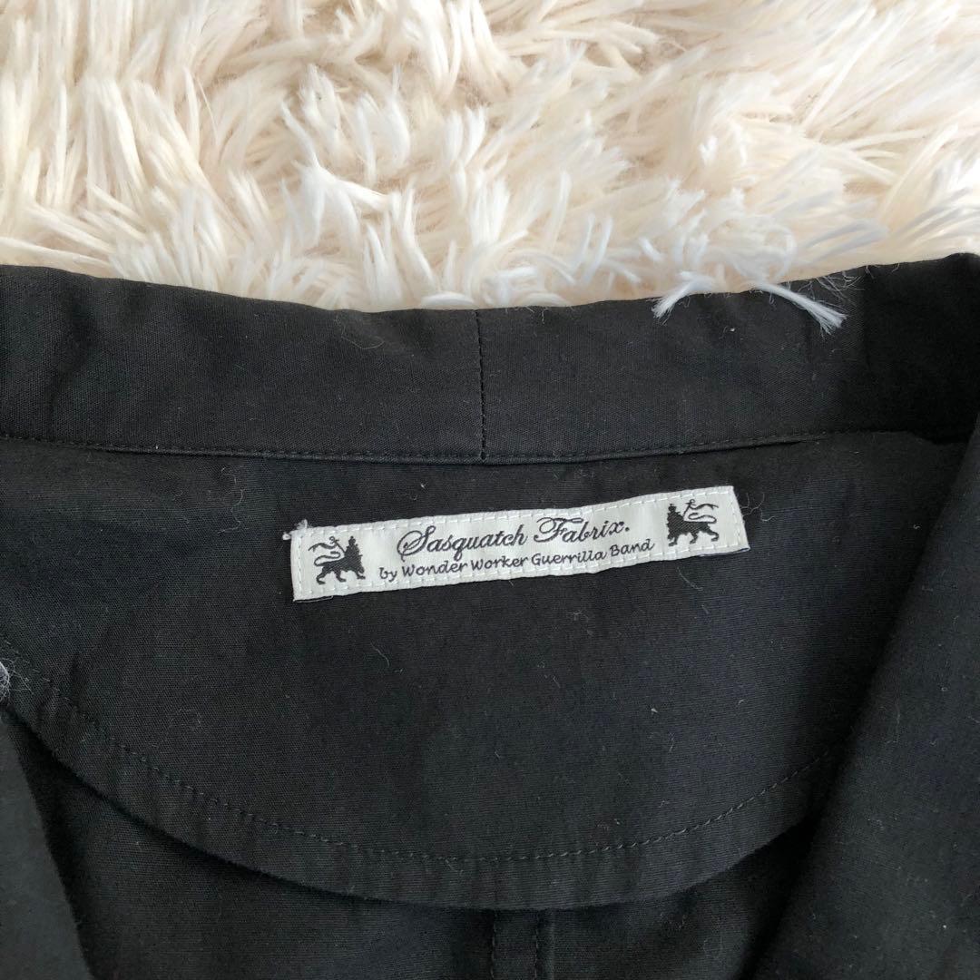 Sasquatchfabrix.　羽織シャツ　カンフーシャツ　作務衣　ブラック黒