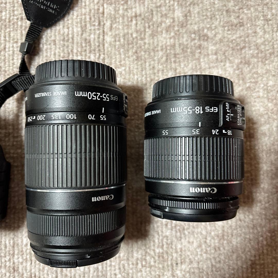 Canon EOS kiss x5デジタル一眼レフカメラ 本体とレンズ2本