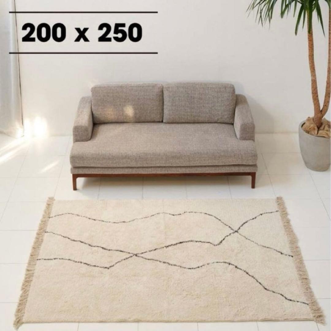 ジャーナルスタンダードファニチャー　ラグ　200×250 大判　コットン