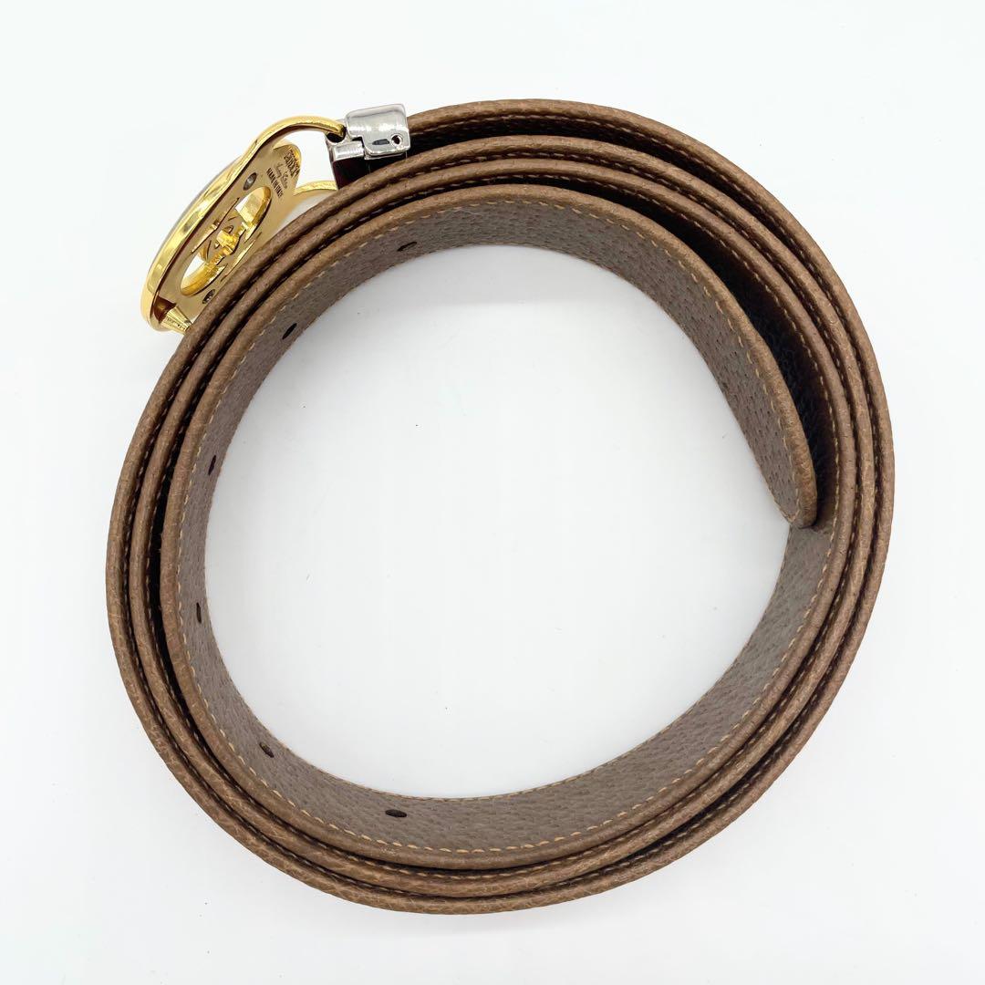 極美品　GUCCI グッチ オールドシェリーライン バックルベルト　GGバックル