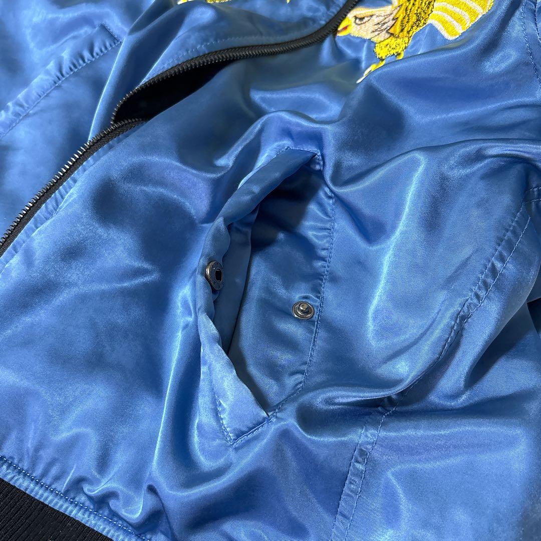 【希少】DIESEL ディーゼル スカジャン 刺繍 鷹 リバーシブル 2WAY