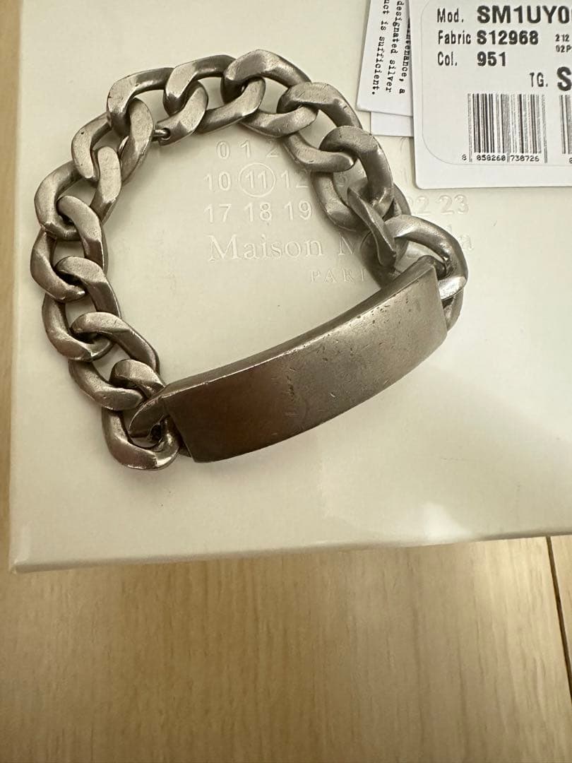 Maison Margiela シルバーチェーンブレスレット S