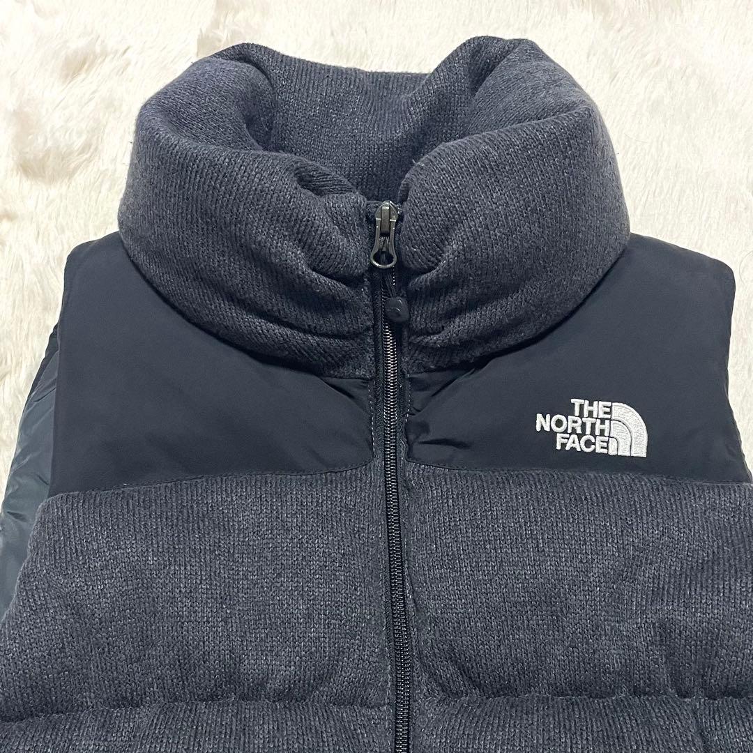 【THE NORTH FACE】ダウンベスト 700フィルパワー 黒/グレー切替