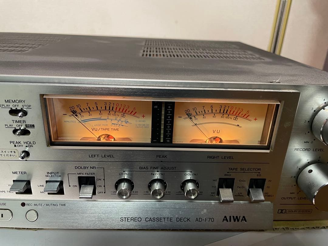 AIWA カセットデッキ　AD F70ジャンク