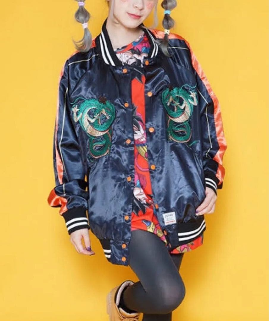 galaxxxy × ドラゴンボール　神龍スカジャン フリーサイズ 【E-61】