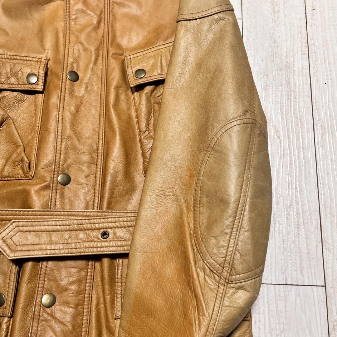 Schott ショット レザージャケット モーターサイクルジャケット キャメル