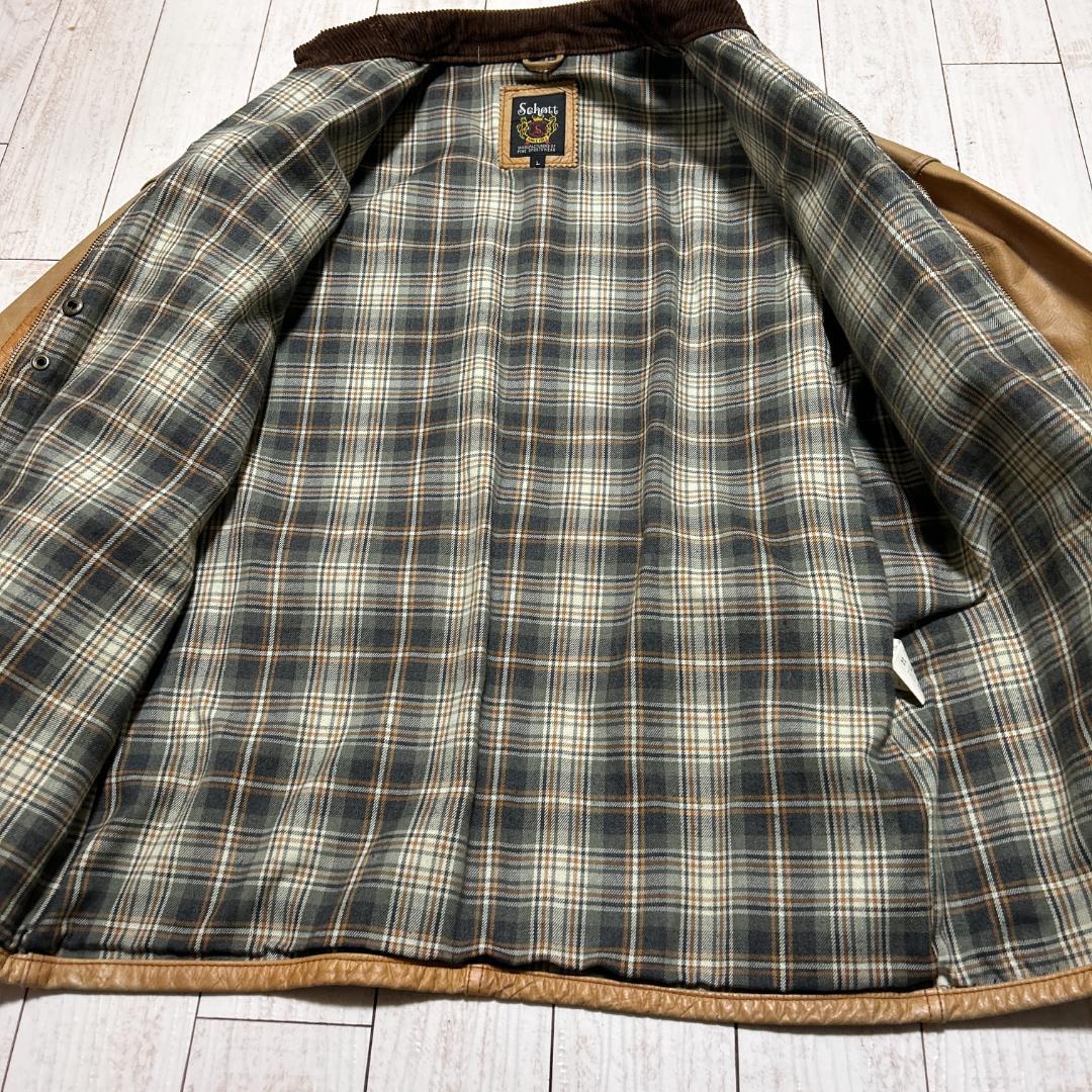 Schott ショット レザージャケット モーターサイクルジャケット キャメル
