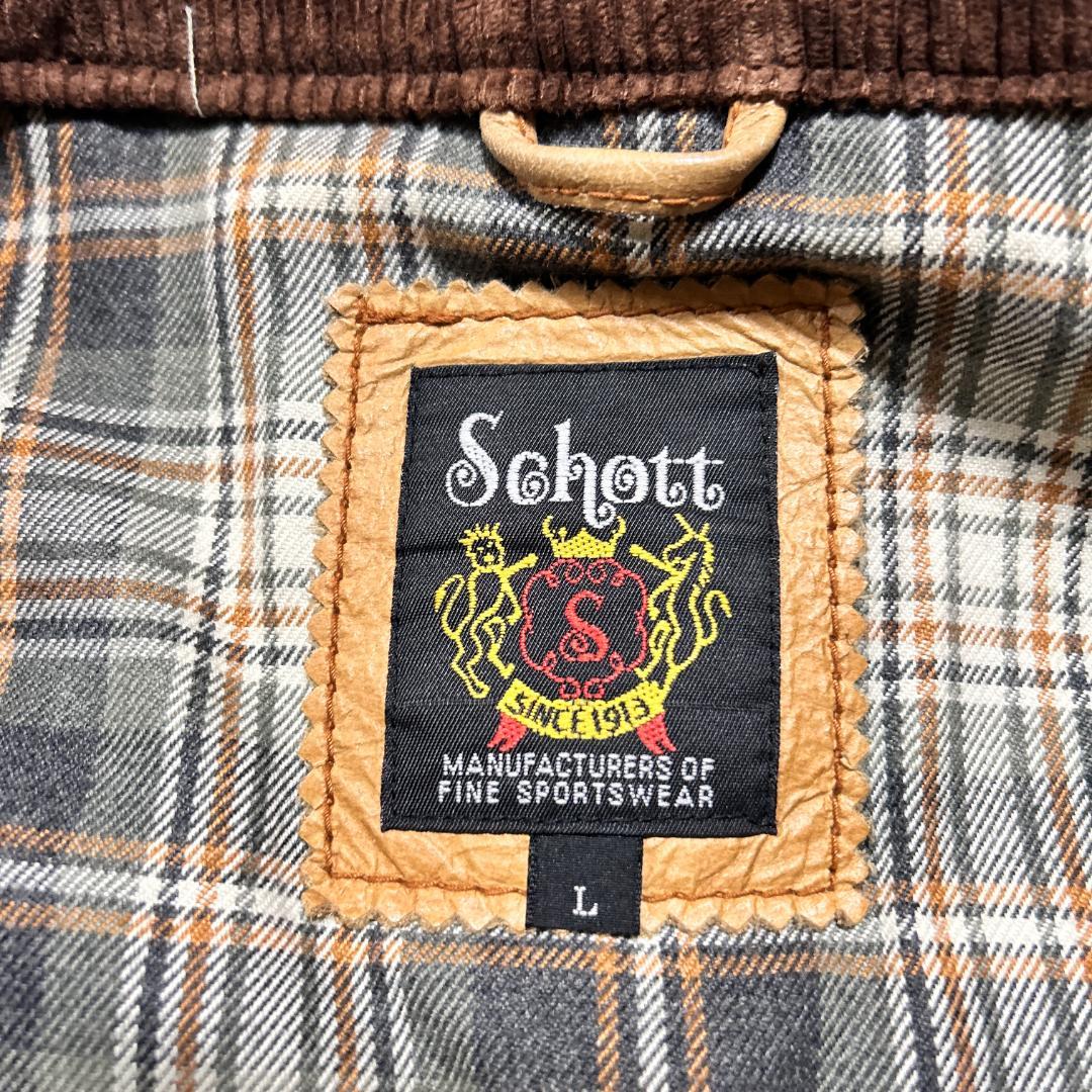Schott ショット レザージャケット モーターサイクルジャケット キャメル