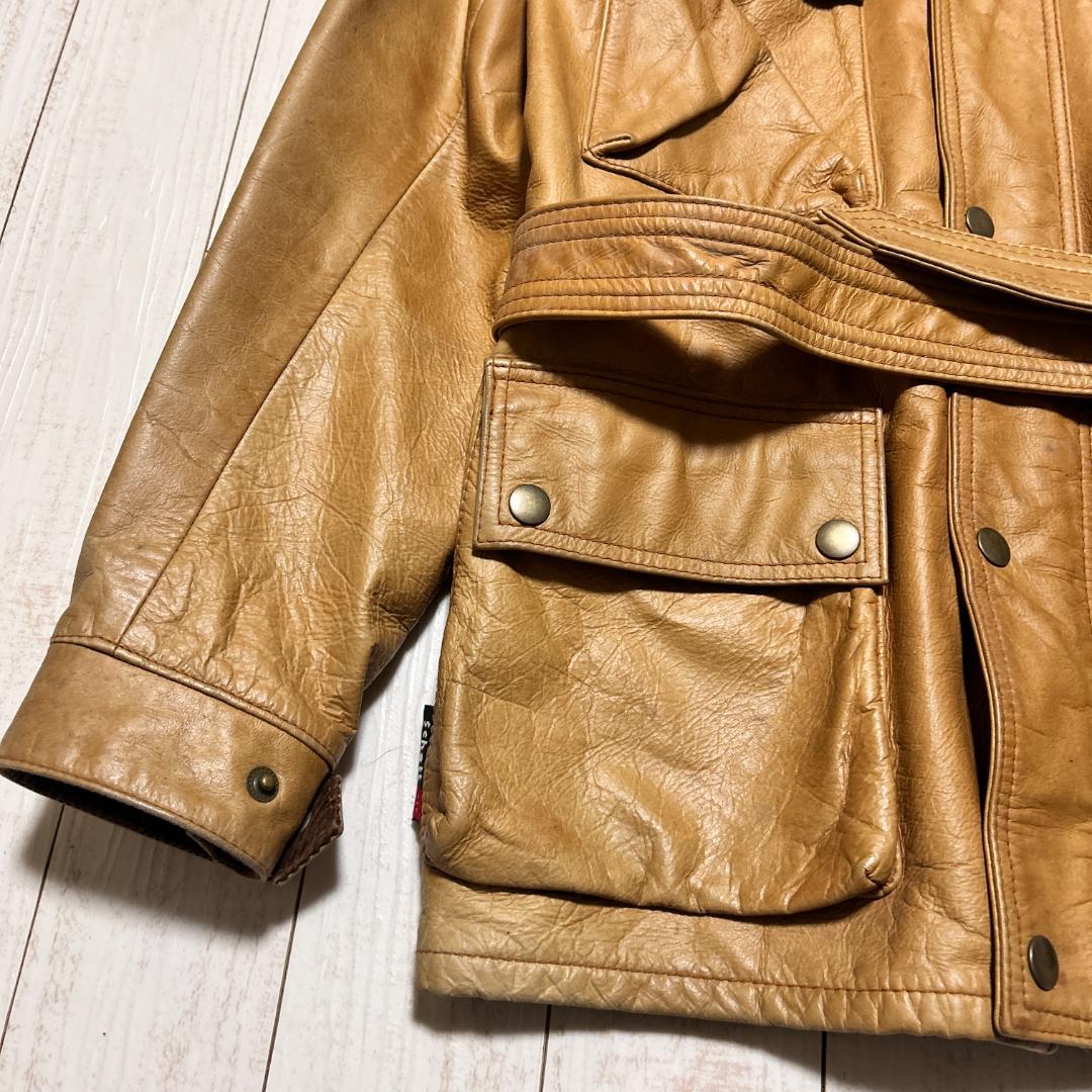 Schott ショット レザージャケット モーターサイクルジャケット キャメル