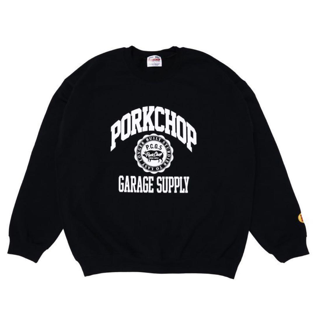 PORKCHOP COLLEGE スウェット XL ポークチョップ　　　　黒