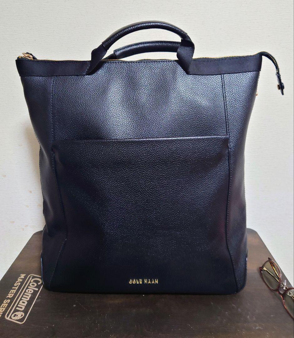 本日までお値下げ【未使用】コールハーン 黒 3weyバックパック A4もO.K.