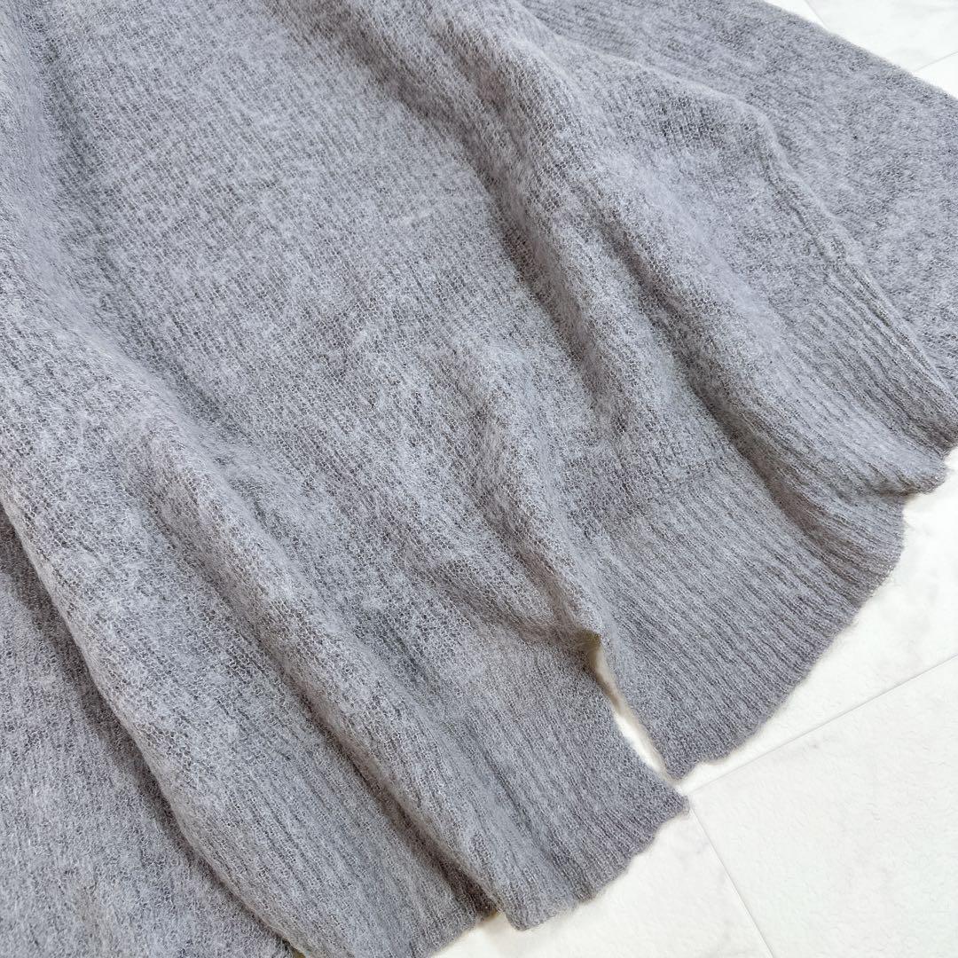 【美品】BEARDSLEY ビアズリー モヘアルーズニット長袖ニット　グレー