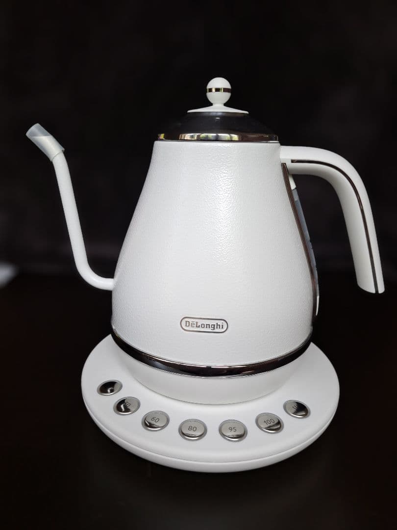 デロンギ 温調付き電気カフェケトル KBOE1230J-W ピースフルホワイト