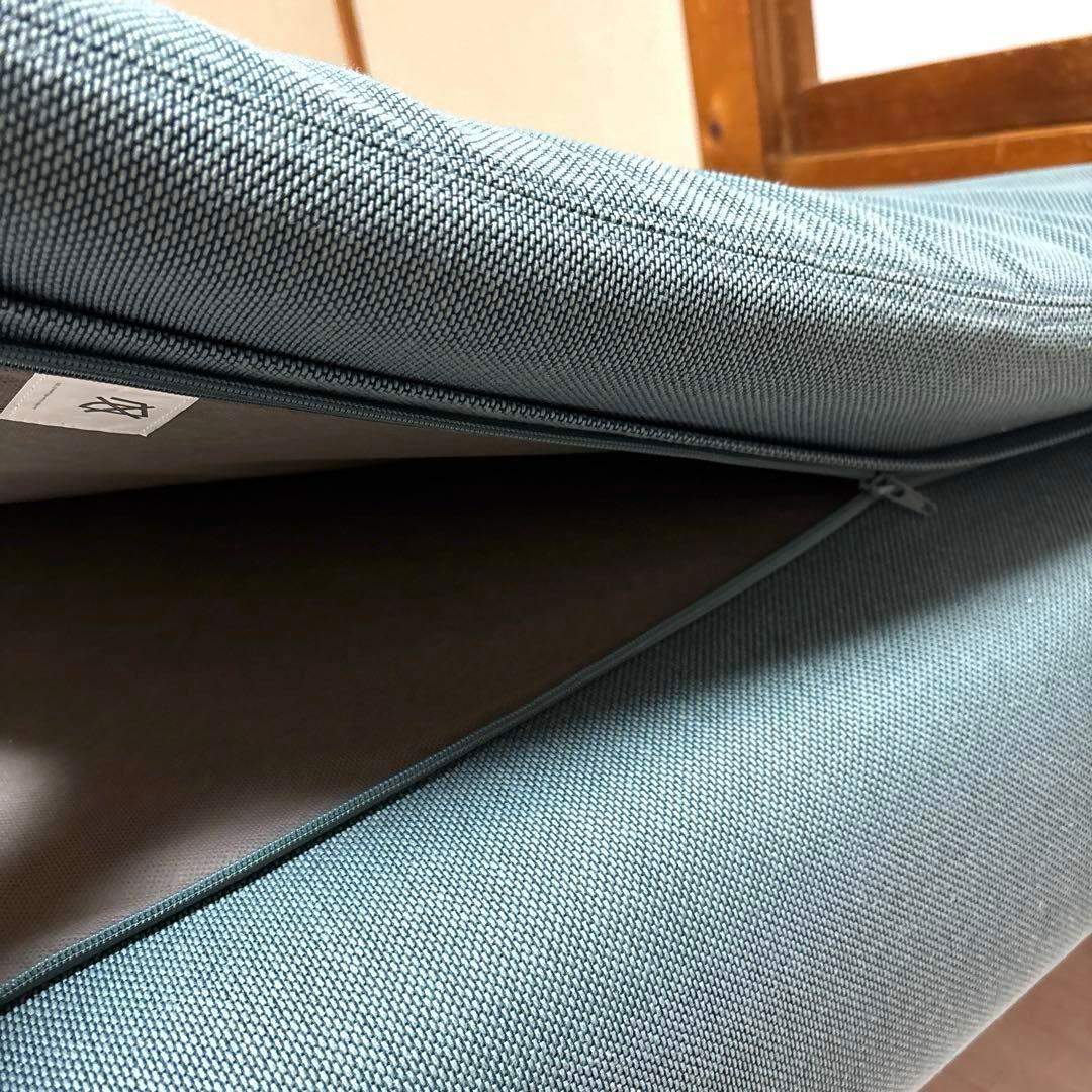 【良品】IKEA ソーデルハムン オットマン ターコイズ