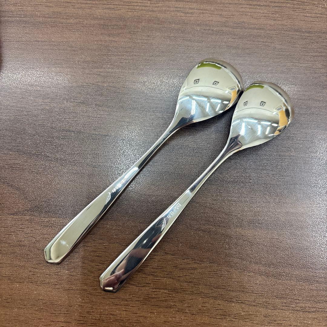 徳力 銀製 デザート スプーン フォーク
