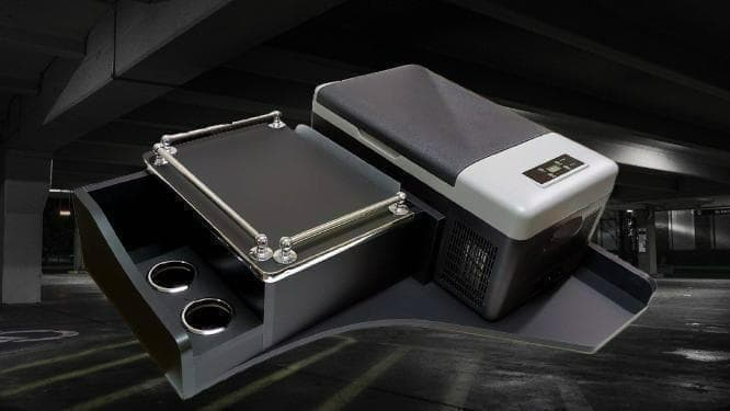 新型 17 グランドプロフィア 保冷庫対応　コンソールテーブル パイプ無し