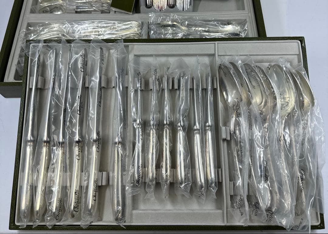 クリストフル新品カトラリーセット42点　ケース付　2963g 東Y7-0418②