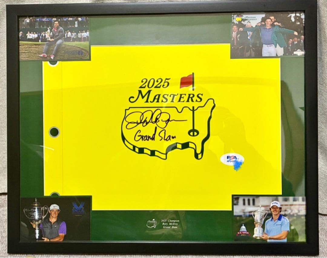 SALE！ローリーマキロイグランドスラム２０２５年マスターズ直筆サイン鑑定書付