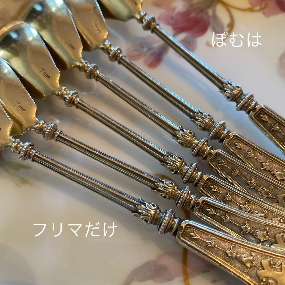 【ドイツ】純銀／スプーン６本セット「天使のマスカロン」