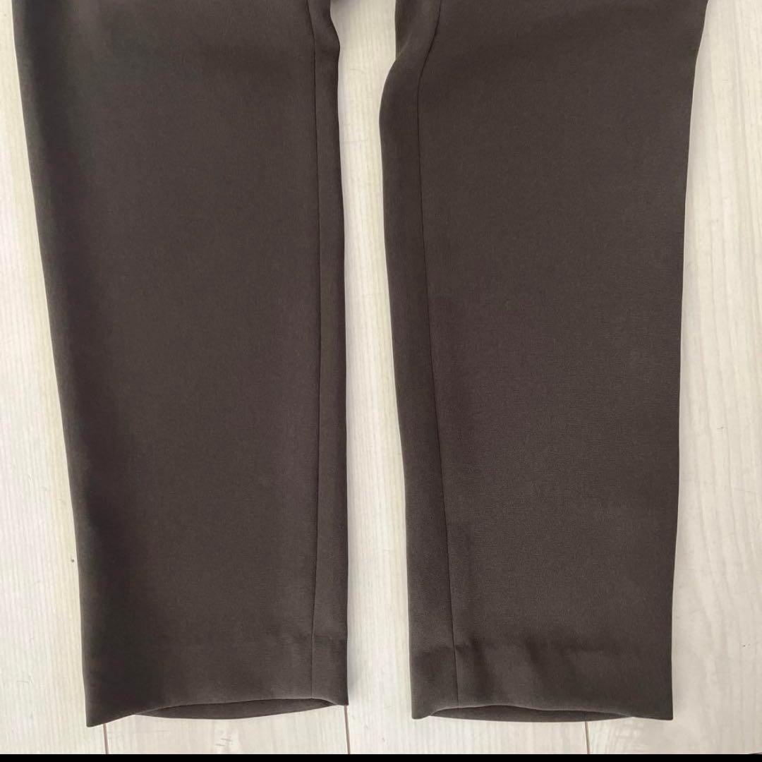 Theory ノーカラー　スーツ　カーキ