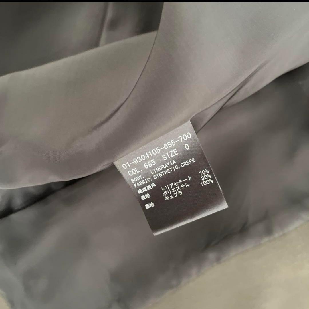 Theory ノーカラー　スーツ　カーキ