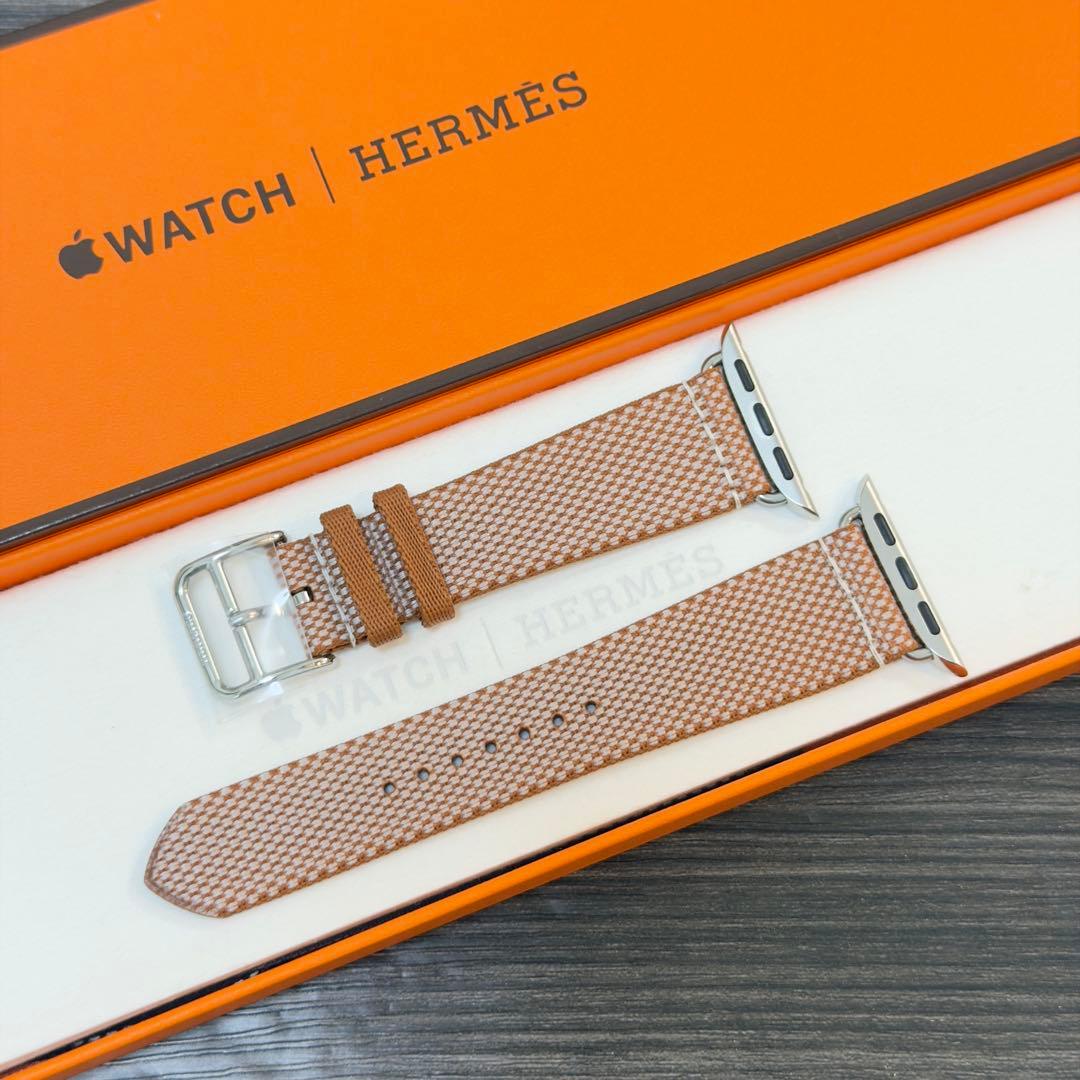 149 未使用　Apple Watch エルメス　ゴールド　トワルH ナイロン