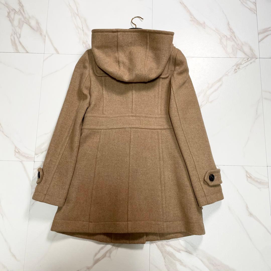 バーバリーブルーレーベル ダッフルコート フード トグル チェック 刻印