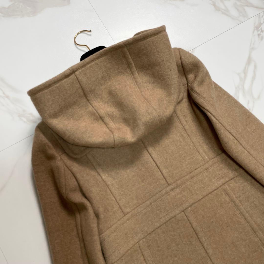 バーバリーブルーレーベル ダッフルコート フード トグル チェック 刻印