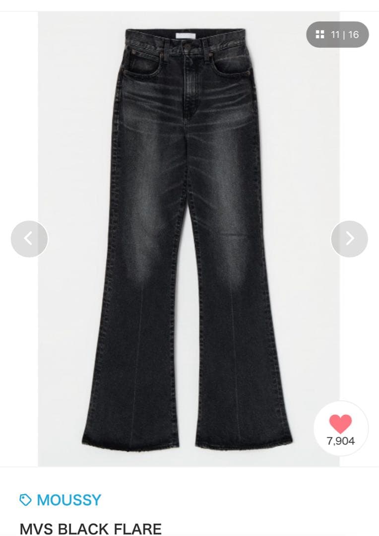 MOUSSY MVS BLACK FLARE 25サイズ ブラック