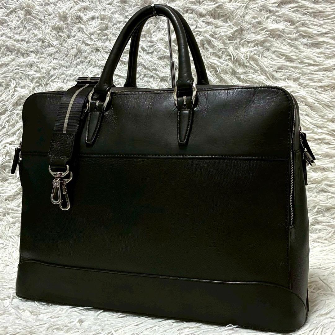 サムソナイト×ace ブリーフケース 2wayショルダー ブラック A4 本革