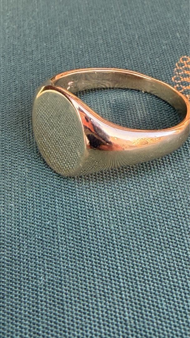 10金　シグネットリング　台座リング