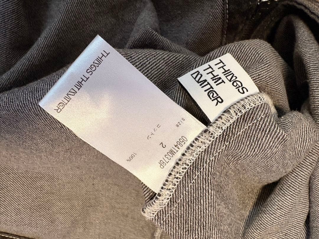 thingsthatmatter ノッチワークデニムスカート ロングスカート