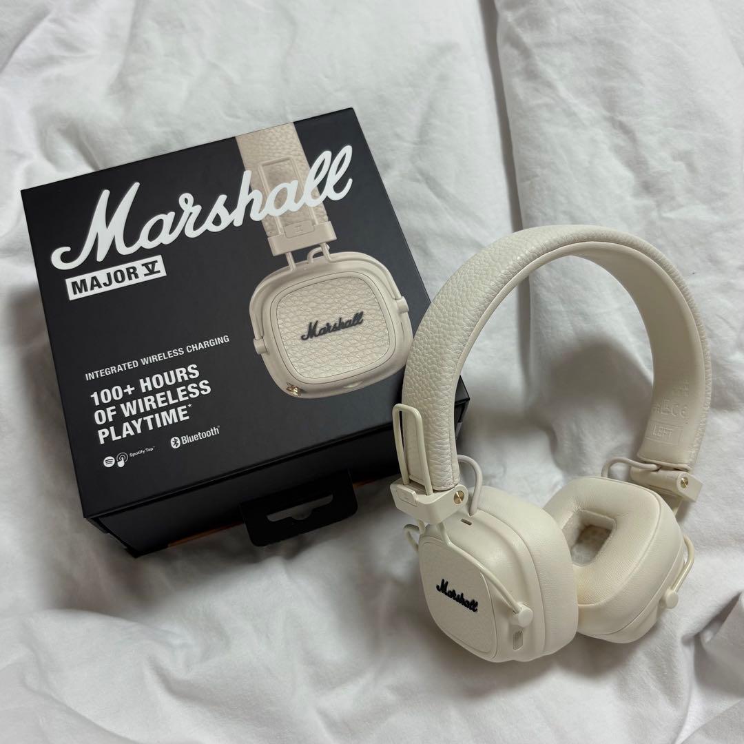 Marshall Major V ワイヤレスヘッドフォン ホワイト
