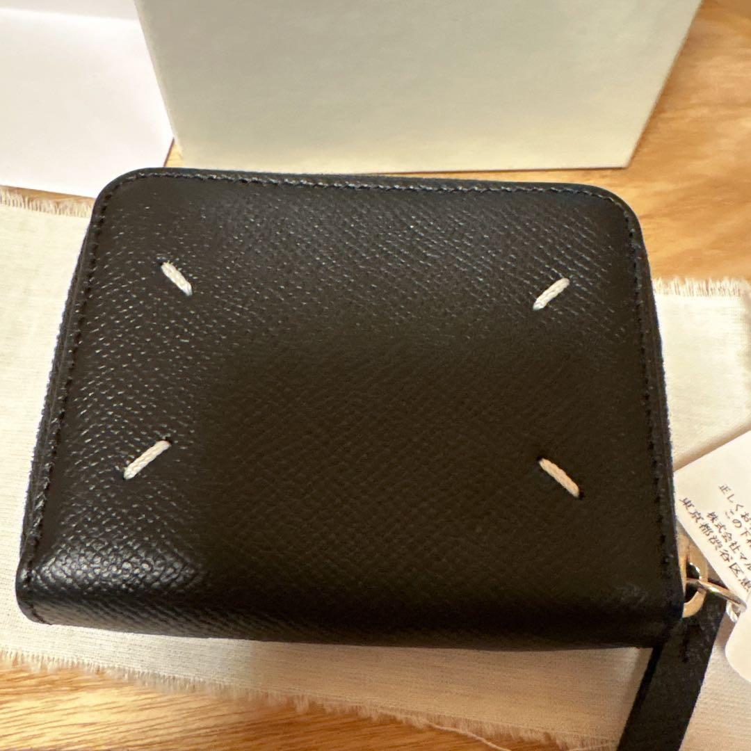 Maison Margiela 　ミニウォレット　二つ折り財布　ブラック　牛革