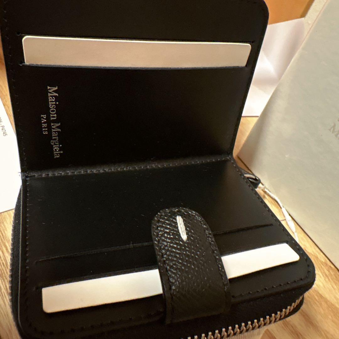 Maison Margiela 　ミニウォレット　二つ折り財布　ブラック　牛革