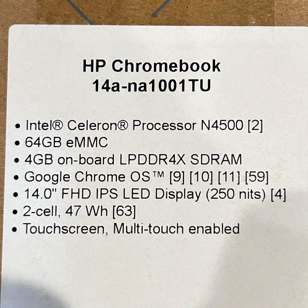 Chromebook HP Chromebook 14a タッチディスプレイ